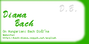 diana bach business card